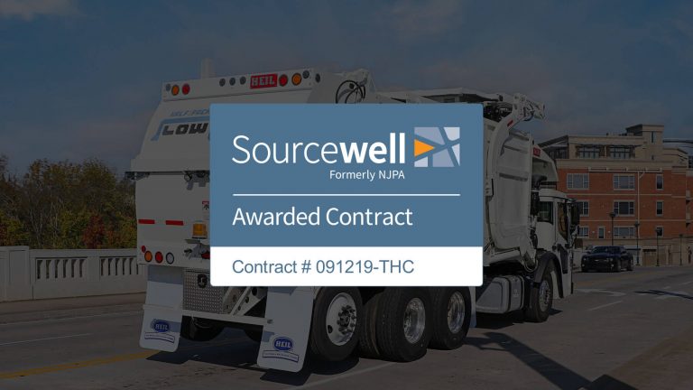Garbage truck government purchasing through sourcewell contract