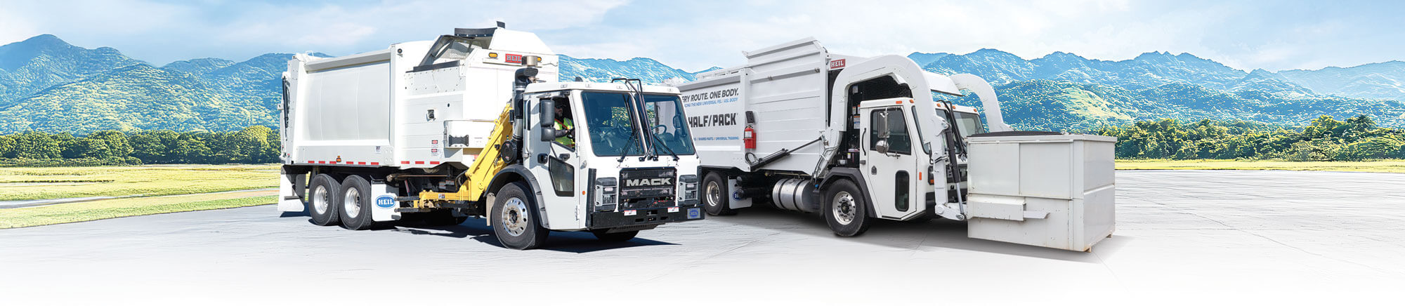 Heil universal common body garbage trucks same body ASL FEL