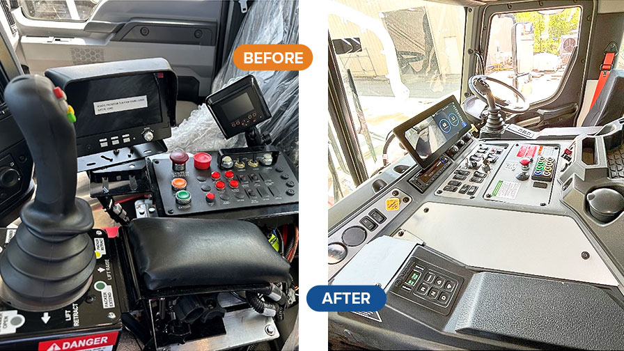 DP Python sideload garbage truck interior
