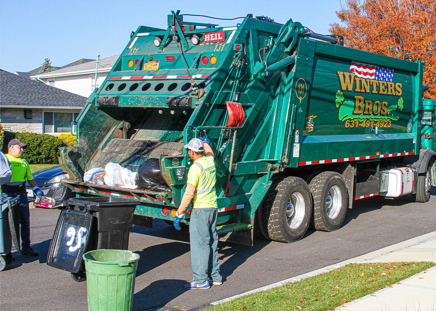 Commercial Rear Load Garbage Truck Winter Bros
