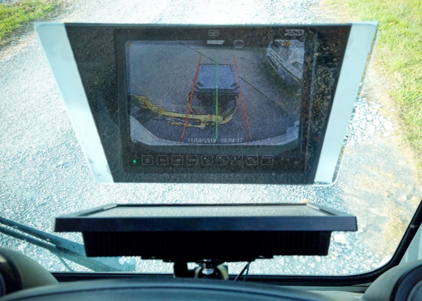 HALO HUD heads up display for Command SST sideload garbage truck