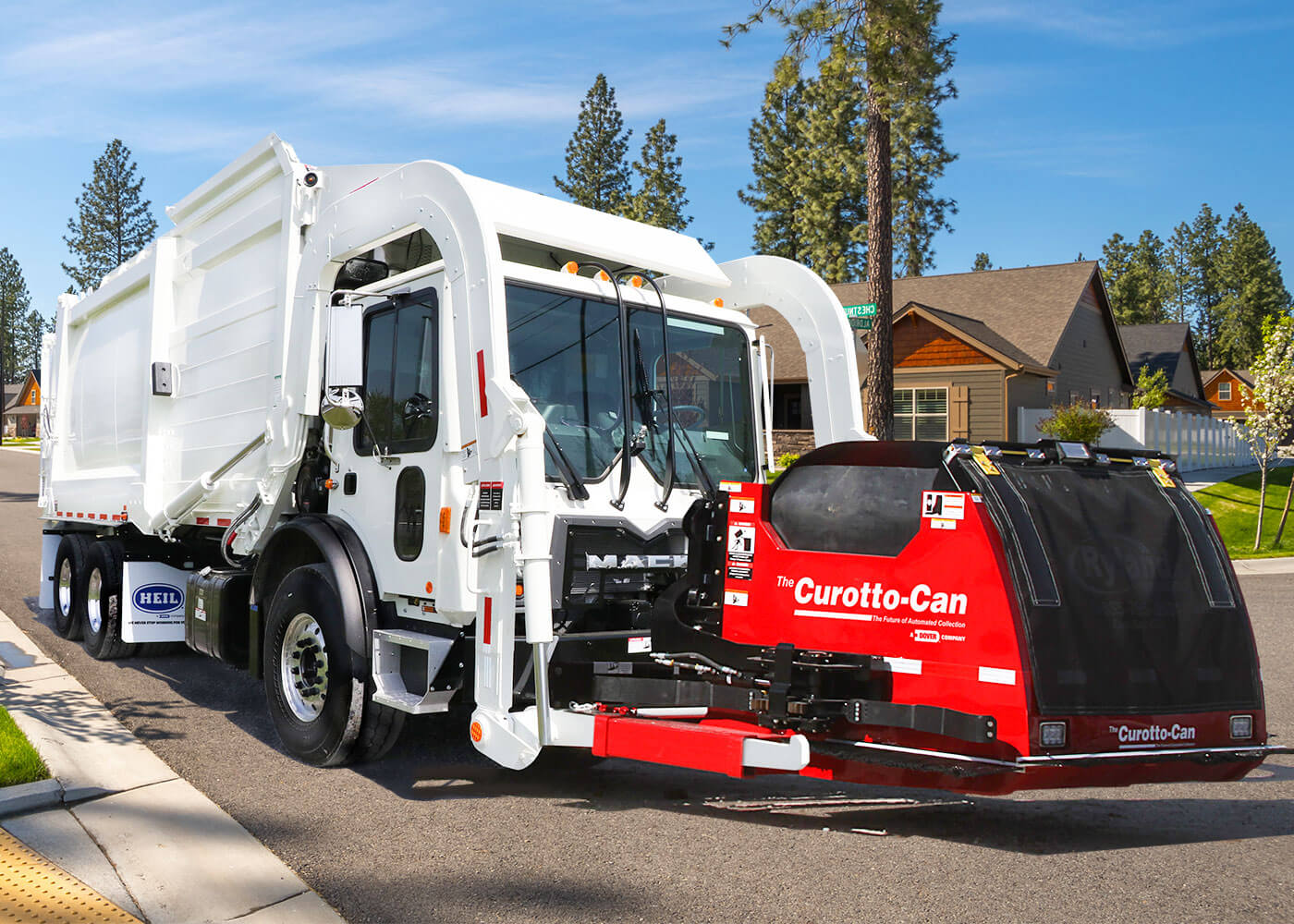 Half/Pack Automated Residential Front Load Trash Trucks With Curotto Can