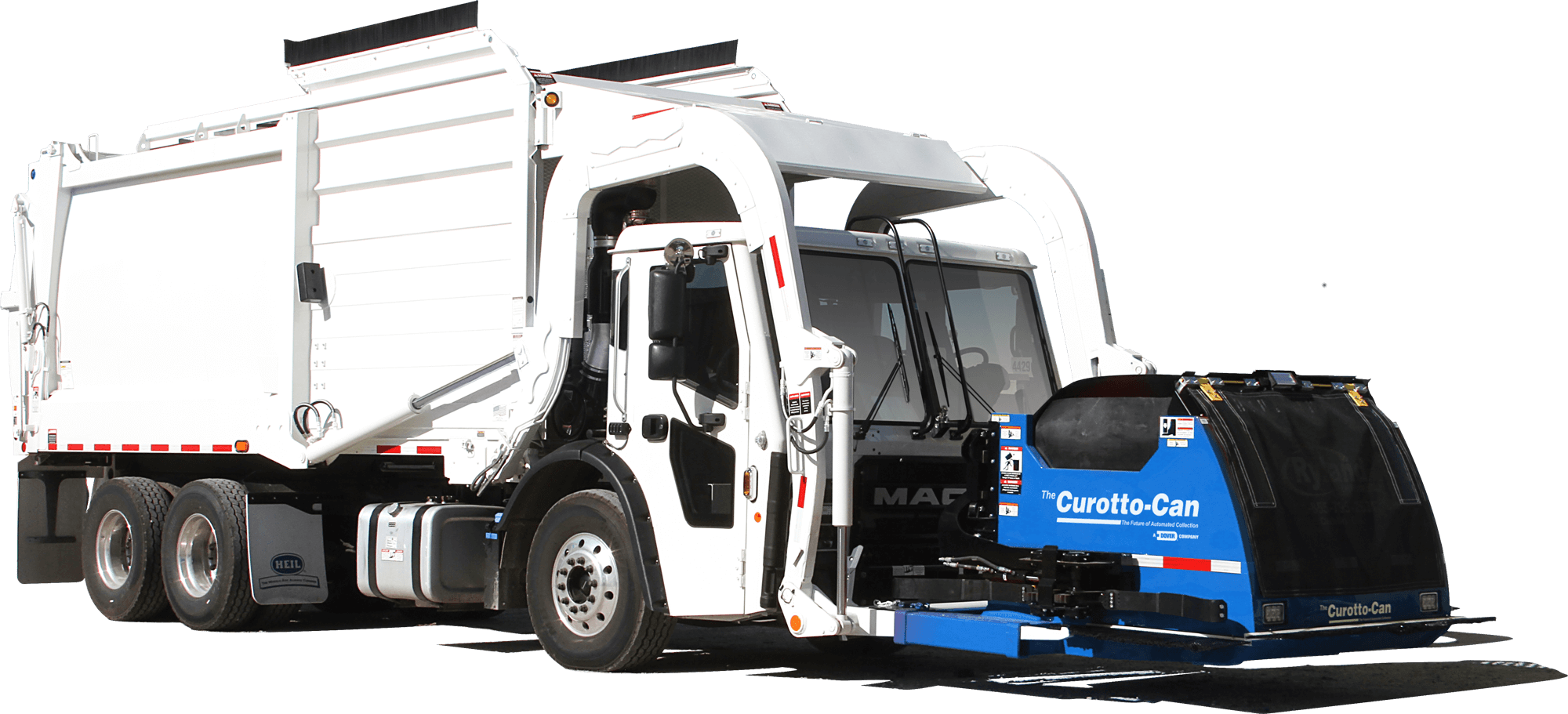 Half/Pack Automated Residential Front Load Garbage Trucks - Heil