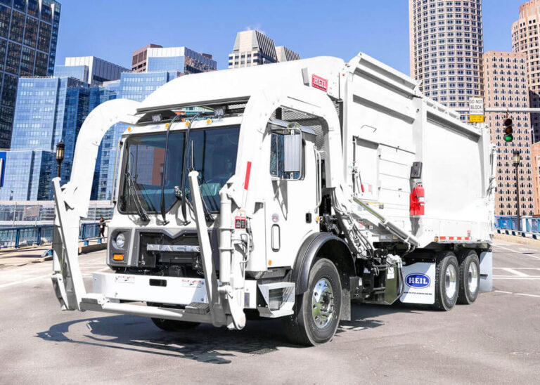 Heil half/pack Sierra frontload garbge trucks and front load trash truck bodies