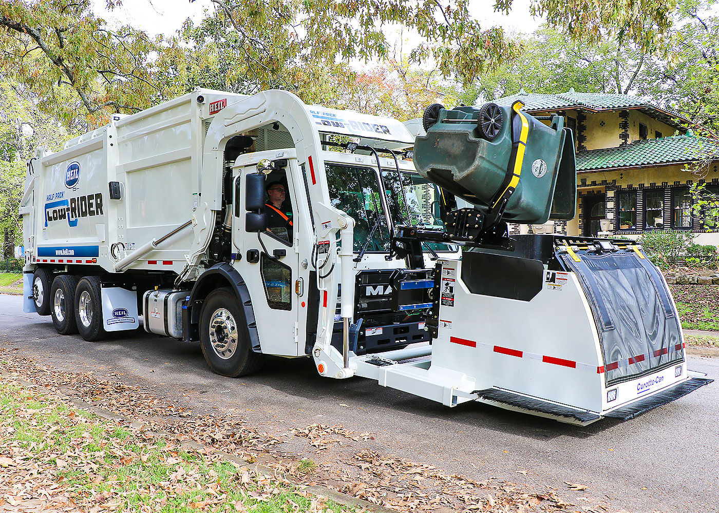 Half/Pack® LowRider® Automated Front Load Garbage Trucks With Curotto Can