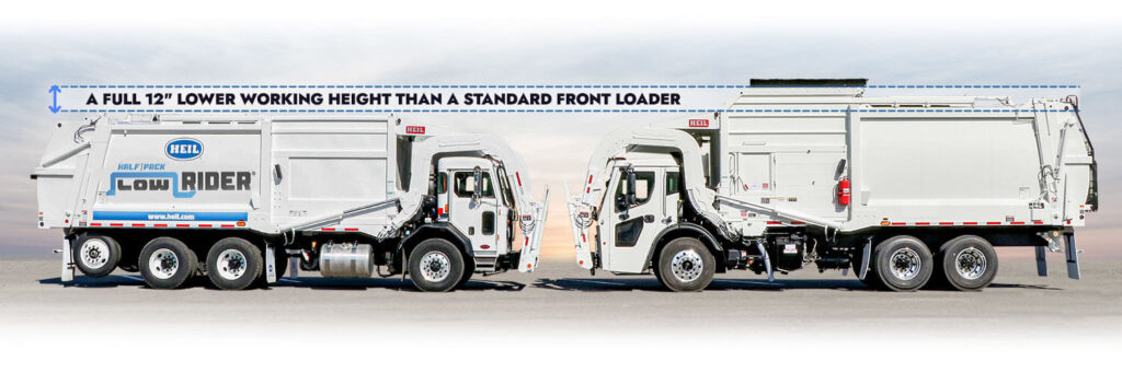 Low Rider Trashing LowRider Low-Profile Front Load Garbage Trucks - Frontload Trash Trucks