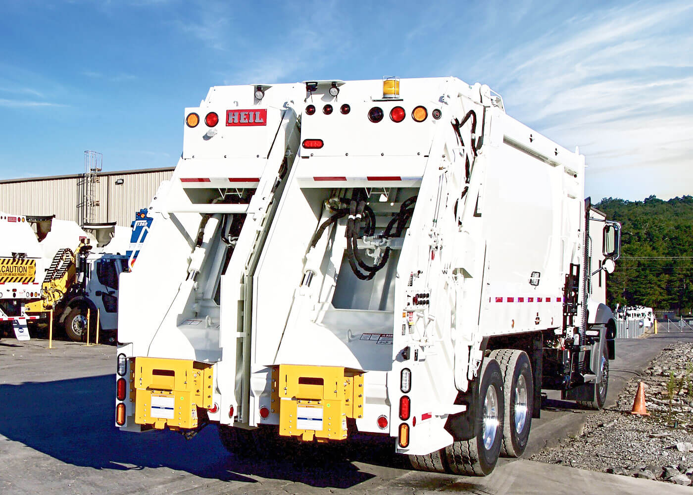 Rear Loaders with split body for two compartment trash and recycling