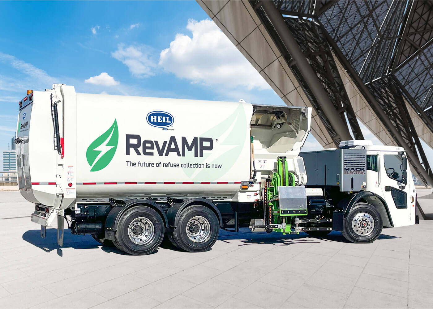 Heil RevAMP Electric Sideload Garbage Truck