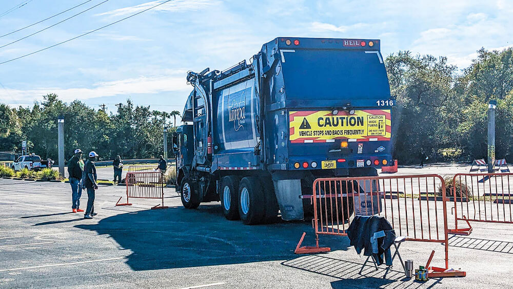 Tampa Crane Part Of City of Tampa Garbage Truck RoadEO