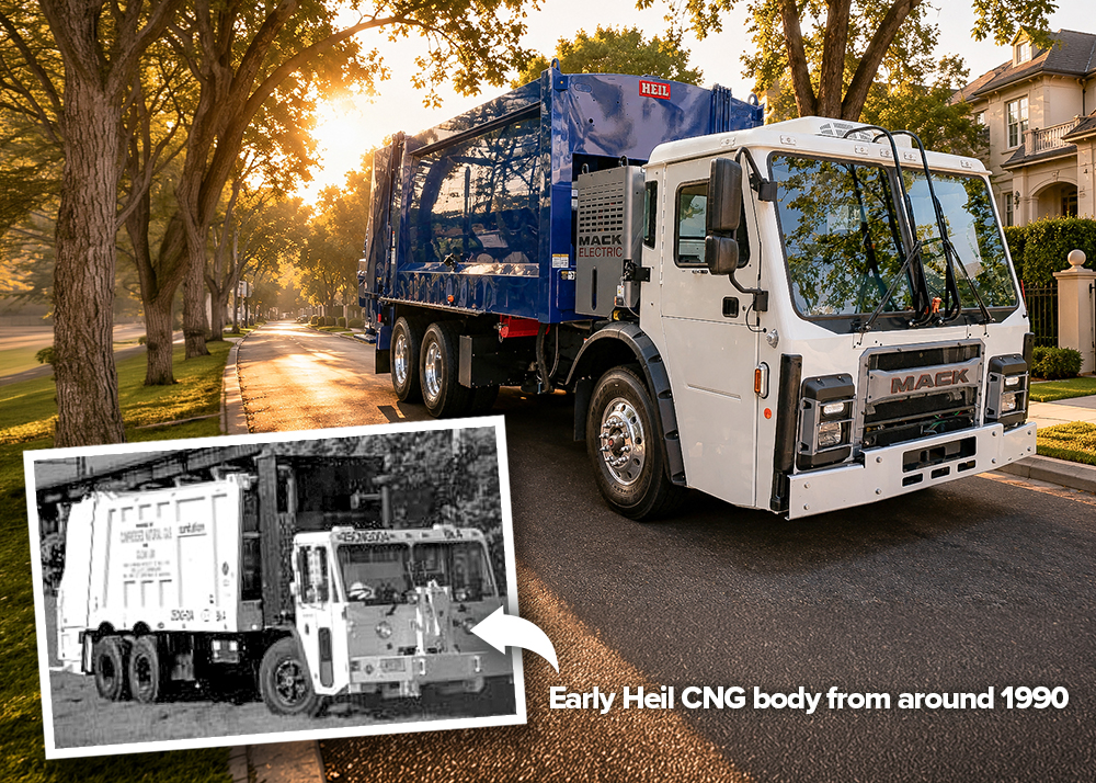 Early CNG powered garbage trucks