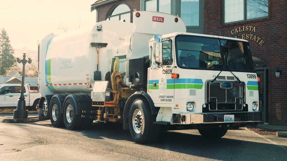 Recology ev electric garbage truck video