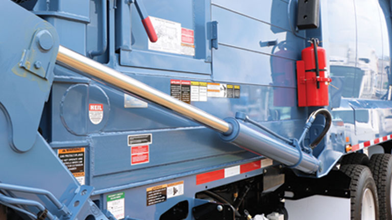 front load garbage truck lightning package hydraulics