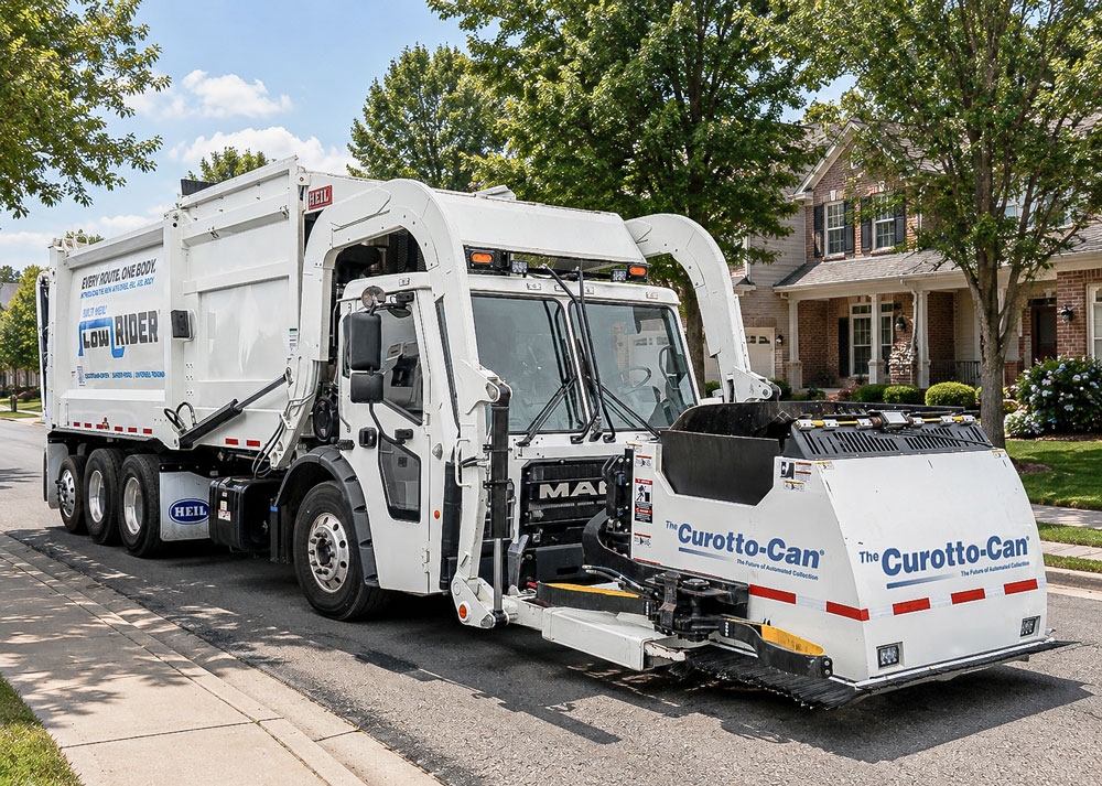 Curotto can for frontload garbage trucks