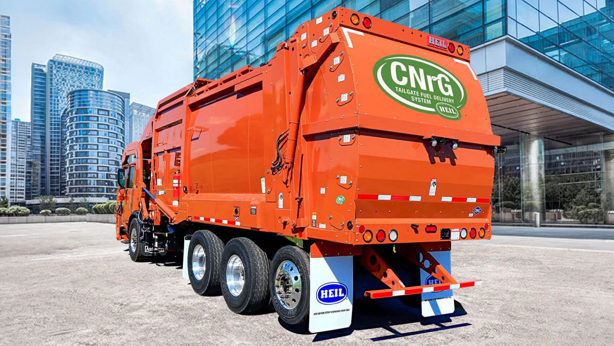 cng frontloader garbage truck