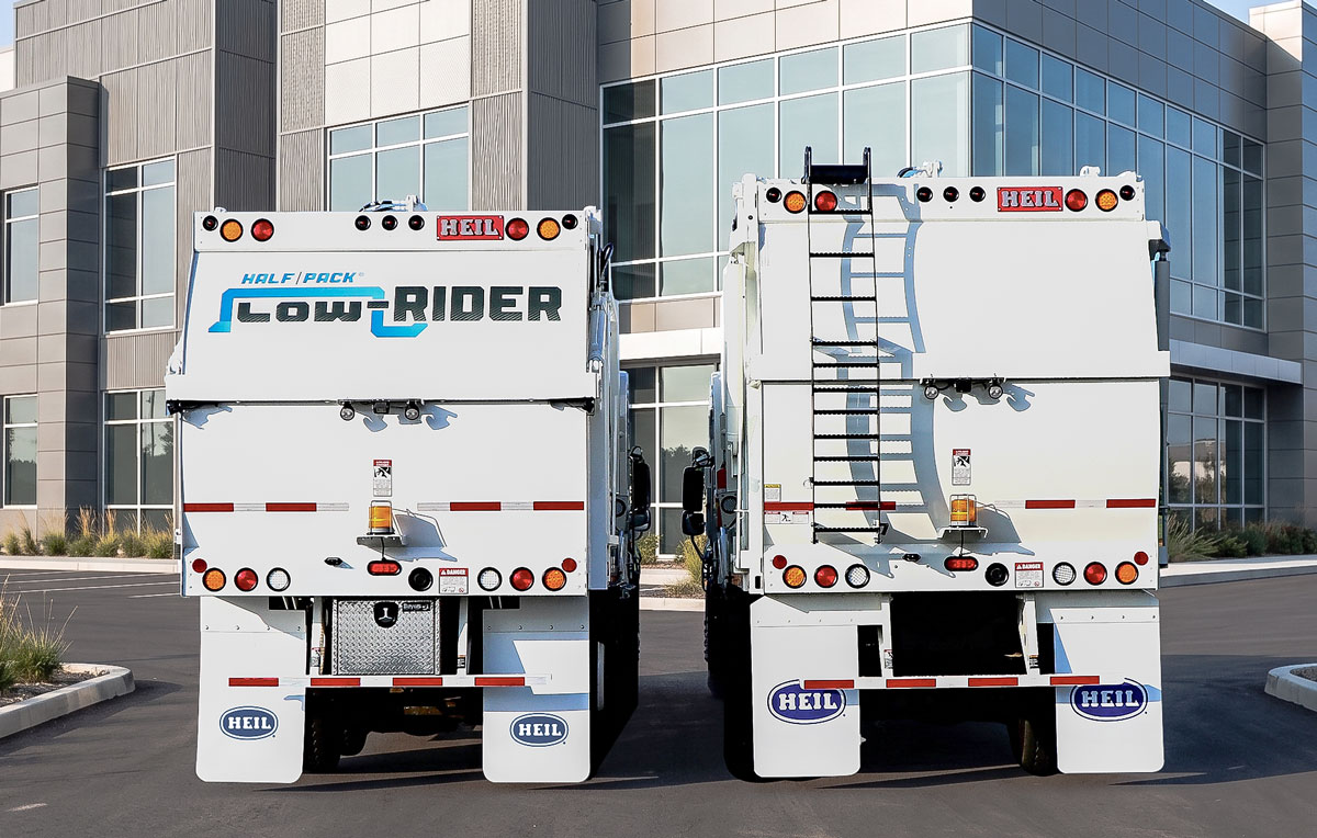 LowRider low profile frontload garbage truck height comparison